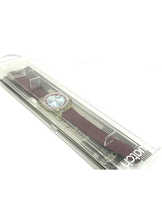 Swatch Unisex Watch SCK103 Windmill Swiss Quartz Vintage 1992 Leather Band 37mm main image 4